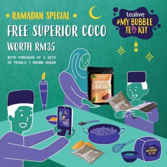 Tealive Ramadan Bubble Tea Kit Promotion FREE Superior Coco Powder