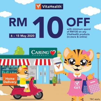 Caring Pharmacy VitaHealth RM10 OFF Promotion (6 May 2020 - 15 May 2020)