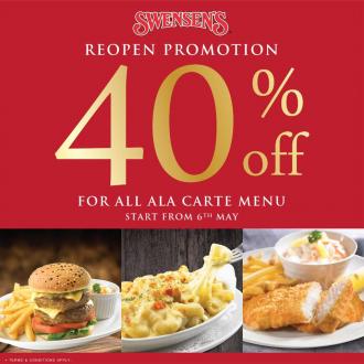 Swensen's Reopen Promotion 40% OFF (6 May 2020 onwards)