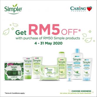 Caring Pharmacy Simple Promotion RM5 OFF (4 May 2020 - 31 May 2020)
