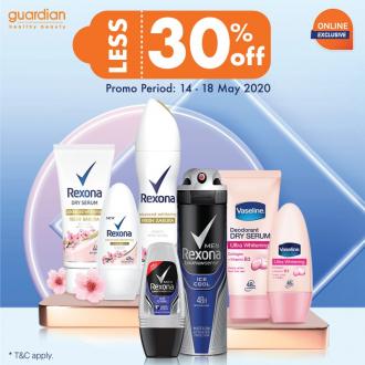 Guardian Online Vaseline and Rexona Promotion Up To 30% OFF (14 May 2020 - 18 May 2020)