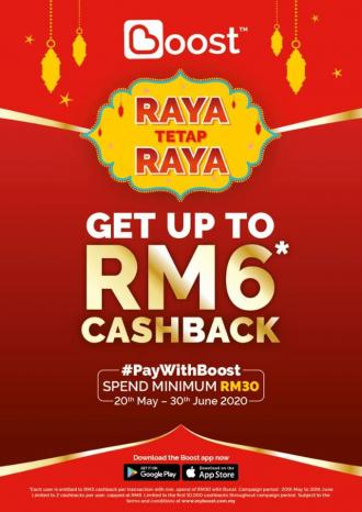 Sunshine Raya Up To RM6 Cashback Promotion Pay with Boost (20 May 2020 - 30 June 2020)