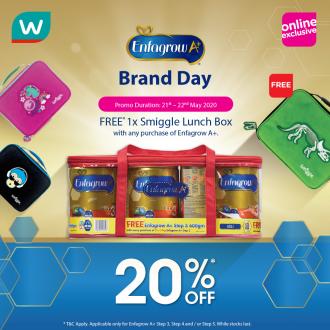Watsons Online Enfagrow A+ Brand Day Sale (valid until 22 May 2020)