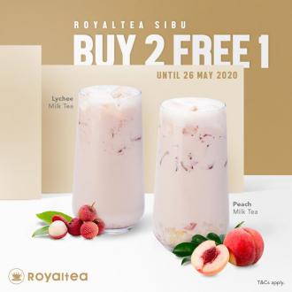 Royaltea Sibu Buy 2 FREE 1 Promotion (valid until 26 May 2020)