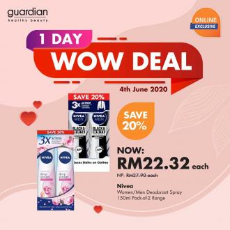 Guardian Online Nivea Women/Men Deodorant Spray Promotion (4 Jun 2020)