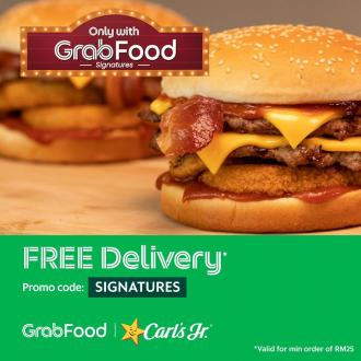 Carl's Jr FREE Delivery Promotion on GrabFood