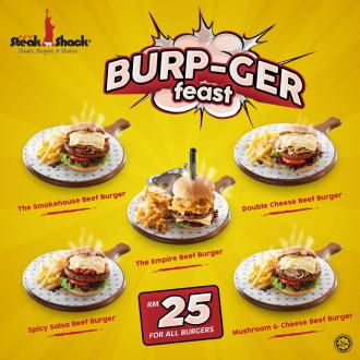 NY Steak Shack Burp-ger Feast Promotion Burger for RM25 (15 June 2020 - 30 June 2020)
