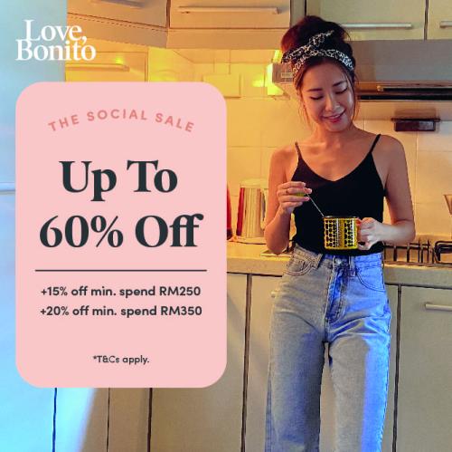 Love, Bonito Social Sale Up To 60% OFF (valid until 21 June 2020)