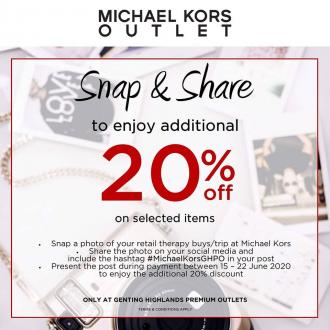 Michael Kors Special Sale Additional 20% OFF at Genting Highlands ...