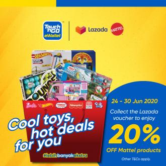 Lazada Mattel 20% OFF Promotion Promotion With Touch 'n Go eWallet (24 June 2020 - 30 June 2020)