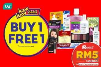 Watsons Kaw Kaw Deals Buy 1 FREE 1 Sale (25 Jun 2020 - 29 Jun 2020)