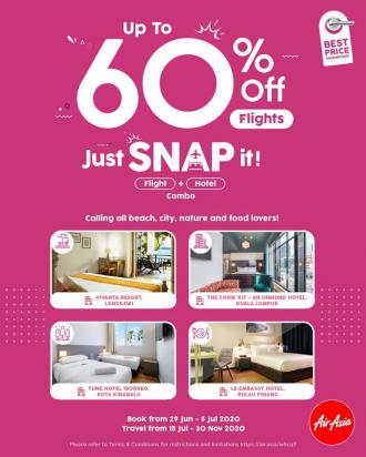 AirAsia Flight and Hotel Combo Promotion (29 June 2020 - 5 July 2020)