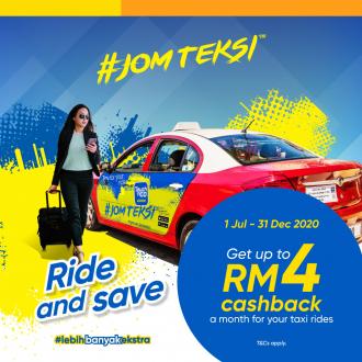 JomTeksi Up To RM4 Cashback Promotion with Touch 'n Go eWallet (1 July 2020 - 31 December 2020)