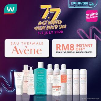 Watsons Avene 7.7 Most Wanted Online Beauty Sale RM8 Instant OFF (1 July 2020 - 7 July 2020)