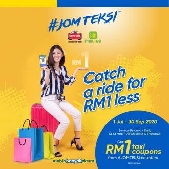 JomTeksi FREE RM1 Taxi Coupon Promotion with Touch 'n Go eWallet (1 July 2020 - 30 September 2020)