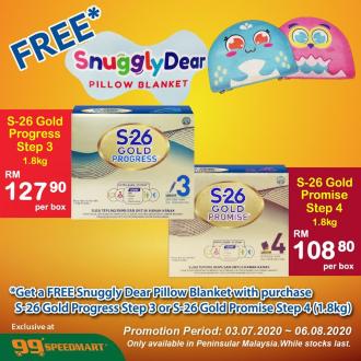 99 Speedmart S-26 Gold FREE Snuggly Dear Pillow Blanket Promotion (3 July 2020 - 6 August 2020)