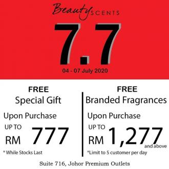 Beauty Scents 7.7 Sale at Johor Premium Outlets (4 Jul 2020 - 7 Jul 2020)