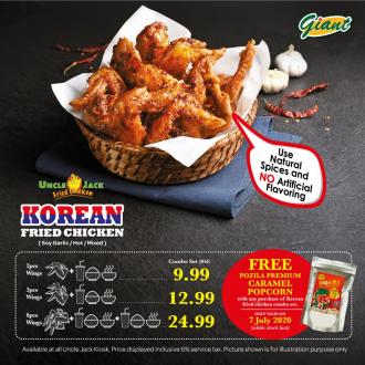 Giant Uncle Jack Fried Chicken Korean Fried Chicken Combo Promotion (valid until 7 July 2020)
