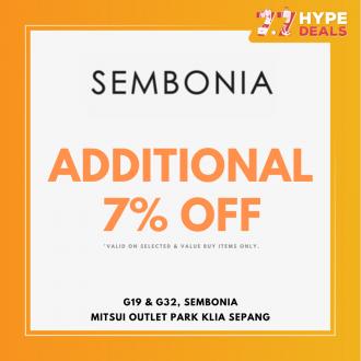 Sembonia 7.7 Hype Deals Sale at Mitsui Outlet Park (valid until 7 July 2020)