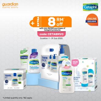 Guardian Cetaphil RM8 OFF Promo Code Promotion (1 Jul 2020 - 31 Jul 2020)