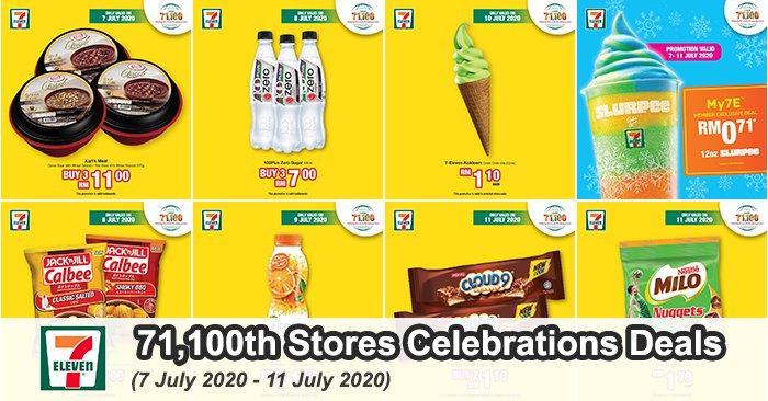 7 Eleven 71,100th Stores Opening Celebrations Deals Promotion (7 Jul 2020 - 11 Jul 2020)
