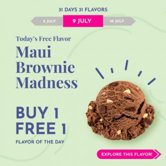 Baskin Robbins Buy 1 FREE 1 Maui Brownie Madness Flavor Promotion (9 Jul 2020)