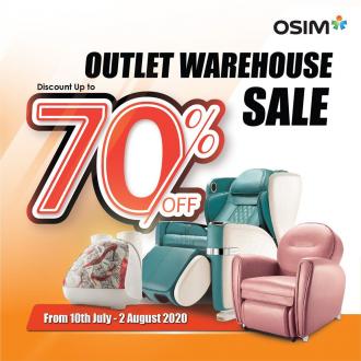 OSIM Outlet Warehouse Sale Up To 70% OFF (10 July 2020 - 2 August 2020)