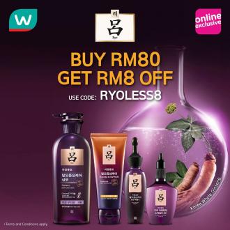 Watsons Online Ryo RM8 OFF Promo Code Promotion (valid until 24 Jul 2020)