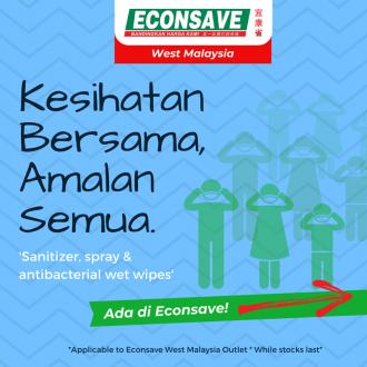 Econsave RMCO Sanitizer, Spray & Antibacterial Wet Wipes Promotion