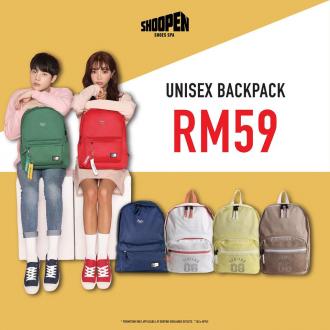 Shoopen Unisex Backpack @ RM59 Promotion at Genting Highlands Premium Outlets (14 Jul 2020 onwards)