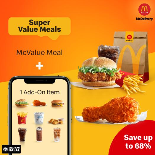 McDonald's McDelivery Super Value Meals Promotion Up To 68% OFF