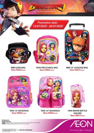AEON Boiboiboi Backpack & Stationeries Back to School Promotion (13 July 2020 - 26 July 2020)