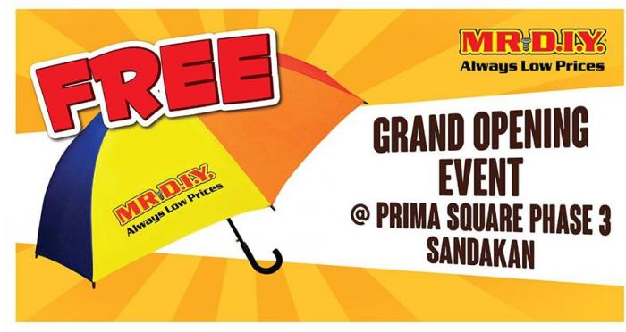 MR DIY Prima Square Phase 3 Sandakan Opening Promotion (25 July 2020 - 26 July 2020)