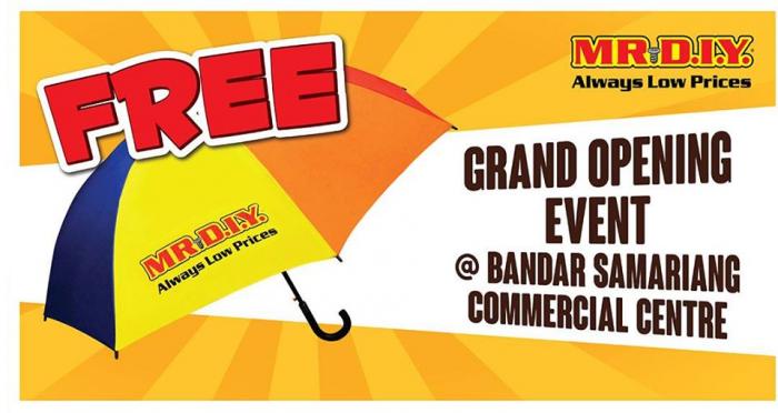 MR DIY Bandar Samariang Commercial Centre Opening Promotion (25 July 2020 - 26 July 2020)