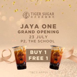 Tiger Sugar Jaya One Grand Opening Buy 1 FREE 1 Promotion (23 July 2020)