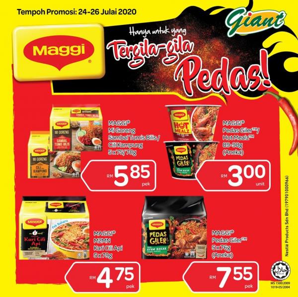 Giant Maggi instant noodles Promotion (24 July 2020 - 26 July 2020)