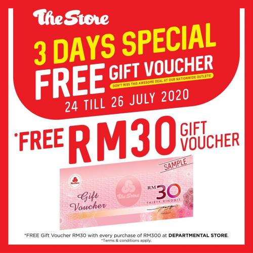 The Store Free Voucher Promotion (24 July 2020 - 26 July 2020)