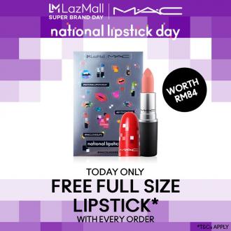 MAC National Lipstick Day Sale FREE Lipstick on Lazada (29 July 2020)