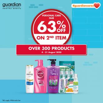 Guardian Personal Care Sale 2nd @ 63% OFF (4 Aug 2020 - 31 Aug 2020)