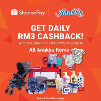Anakku RM3 Cashback Promotion pay with ShopeePay