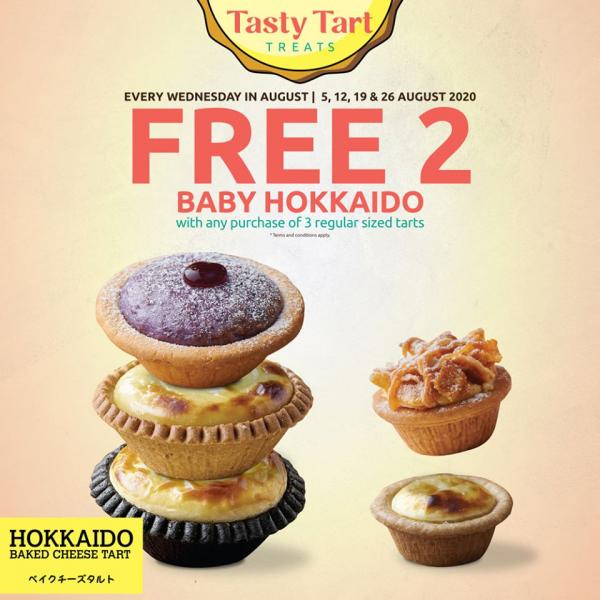 Hokkaido Baked Cheese Tart Wednesday Promotion FREE 2 Baby Hokkaido (every Wednesday)