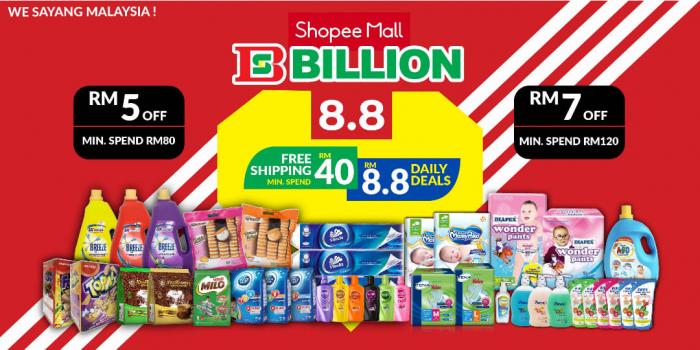 Billion 8.8 Sale on Shopee (8 August 2020)