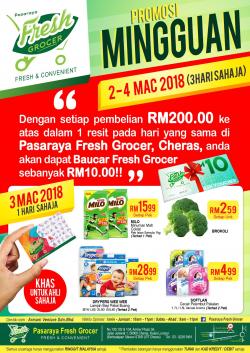 Pasaraya Fresh Grocer Weekend Promotion (2 March 2018 - 4 March 2018)