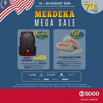 SOGO Kuala Lumpur Merdeka Mega Sale Up To 70% OFF (10 Aug 2020 - 20 Aug 2020)
