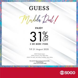 SOGO Guess Merdeka Deal Sale 31% OFF (valid until 31 Aug 2020)