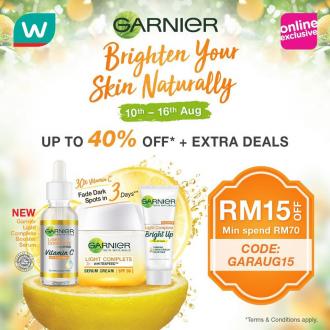 Watsons Garnier Skincare Online Sale Up To 40% OFF (10 Aug 2020 - 16 Aug 2020)