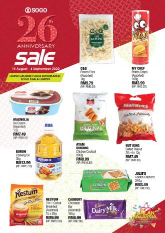 SOGO Kuala Lumpur Supermarket 26th Anniversary Sale (14 August 2020 - 6 September 2020)