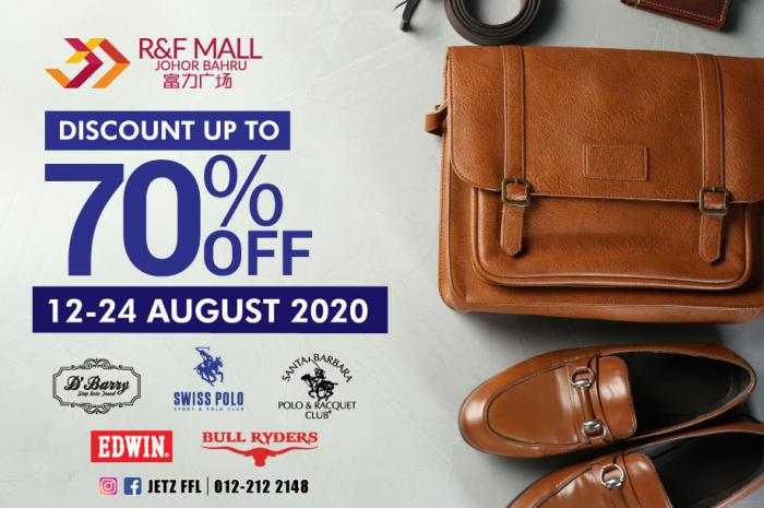R&F Mall Shoes & Bag Sale Up To 70% OFF (12 August 2020 - 24 August 2020)