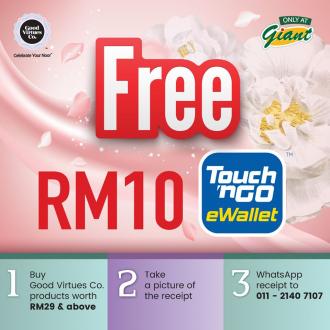 Giant Good Virtues Co Promotion FREE RM10 Touch n Go eWallet Credit (valid until 2 September 2020)