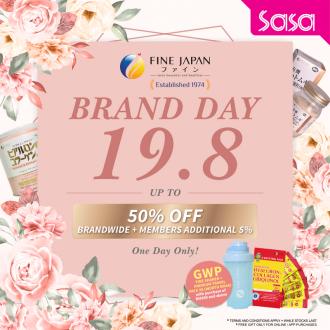 SaSa Fine Japan Brand Day Sale Up To 50% OFF (19 August 2020)